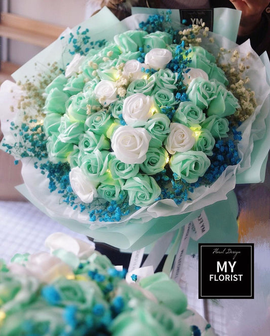 Tiffiany blue香皂花花束