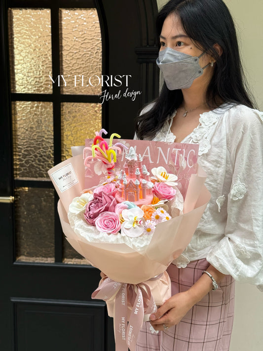夢幻迪士尼煙花香皂花花束