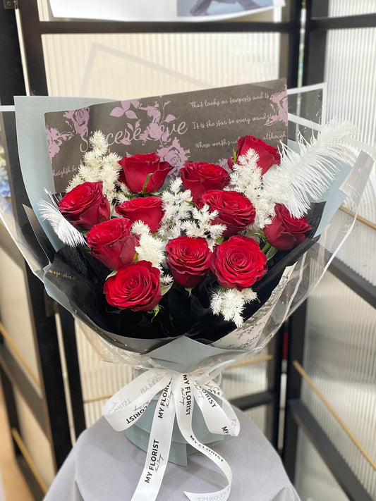 紅玫瑰鮮花花束